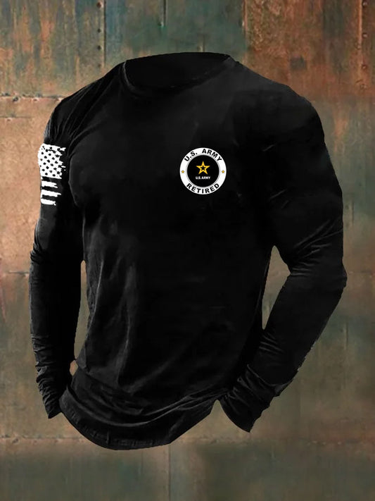 Men's  U.S Army Retired  Pattern Long Sleeve T-Shirt