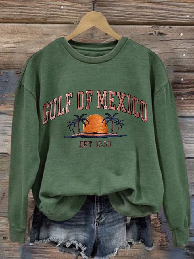 Women'S Gulf Of Mexico Print Sweatshirt
