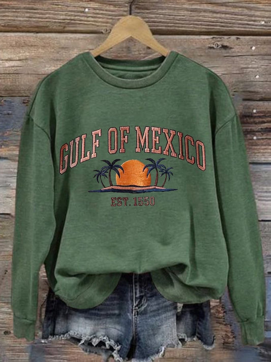 Women'S Gulf Of Mexico Print Sweatshirt