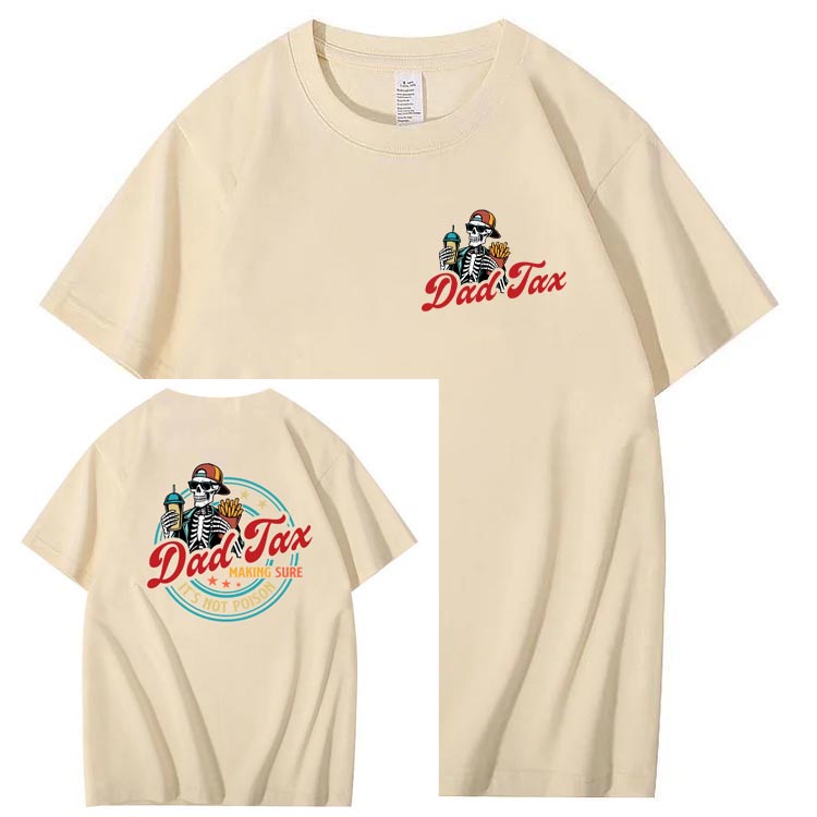 Dad Tax Pattern Print Cotton T-Shirt