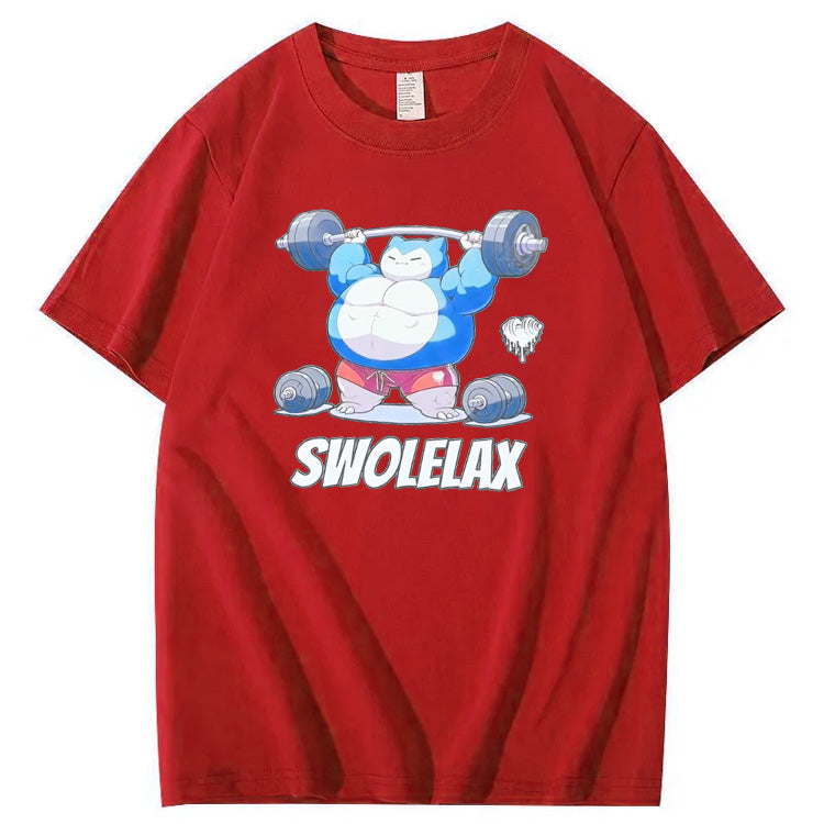Swolelax Pattern Print Crew Neck T-Shirt