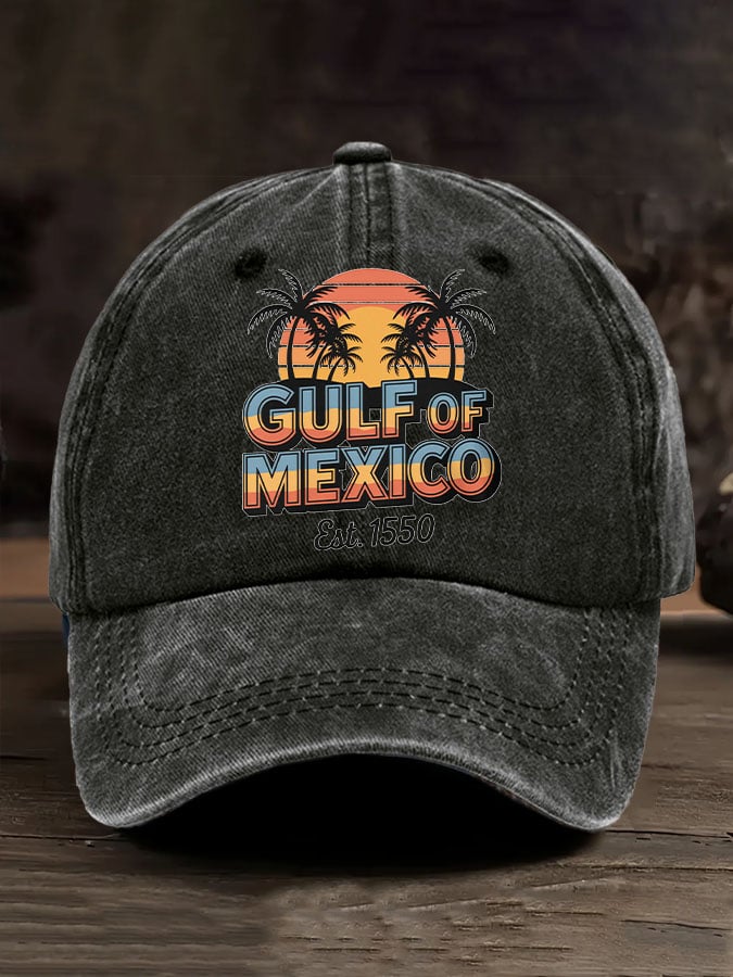 Gulf Of Mexico Printed Baseball Cap