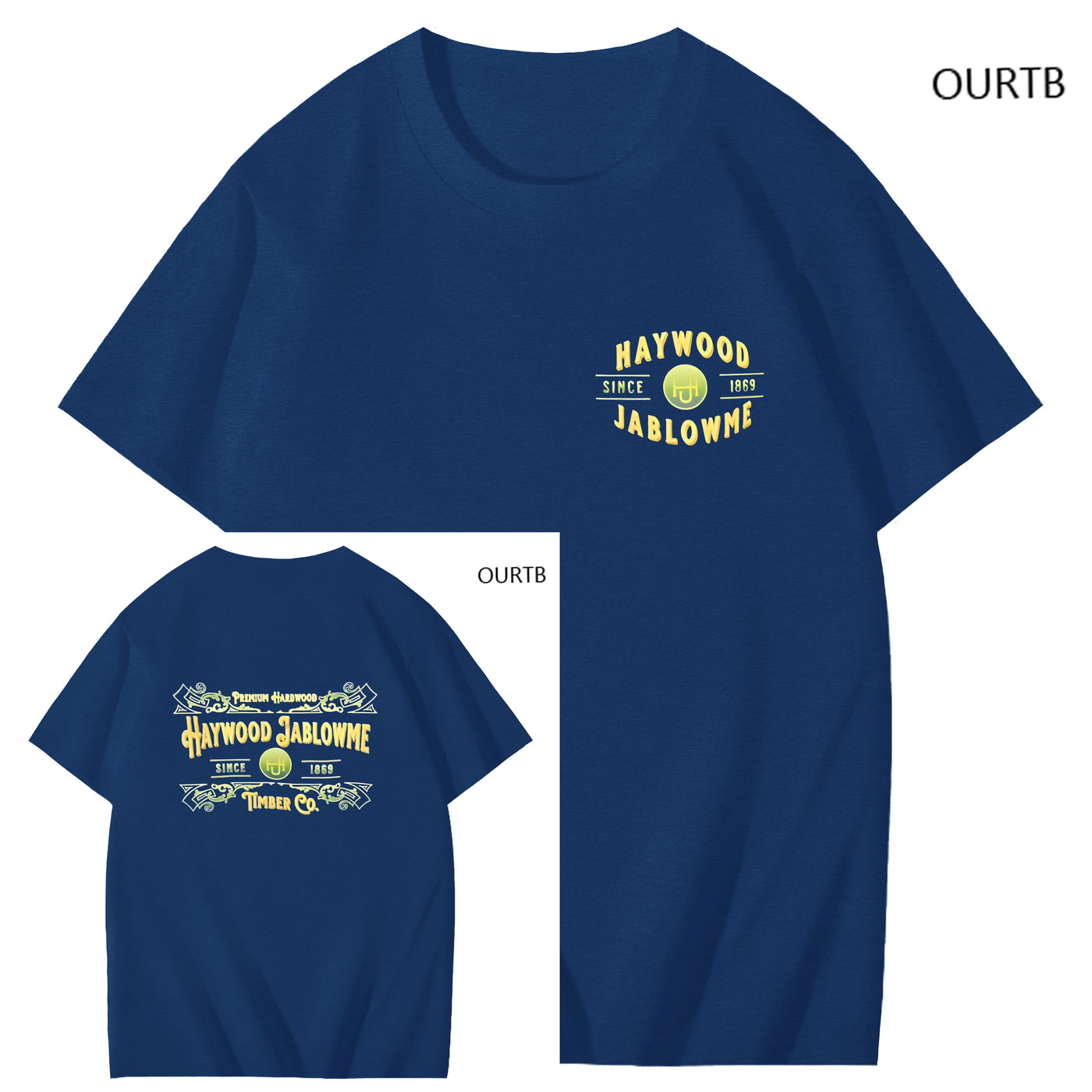 Haywood Since 1869 Jablowme Timber Co Art Pattern Print T-Shirt
