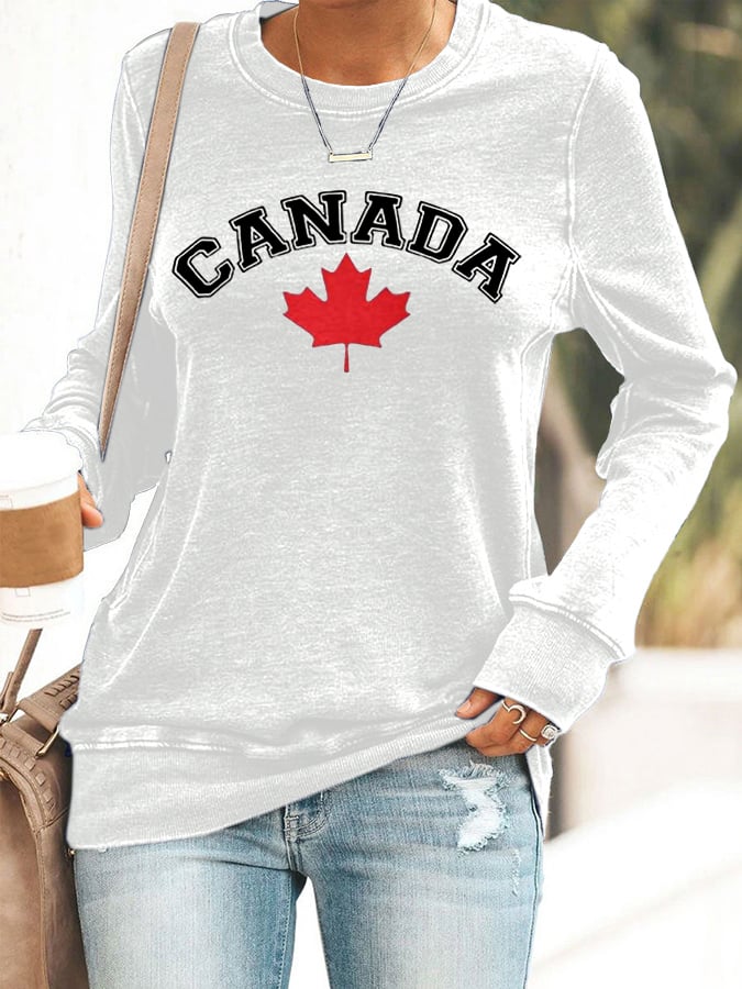Women's Canada  Print Sweatshirt