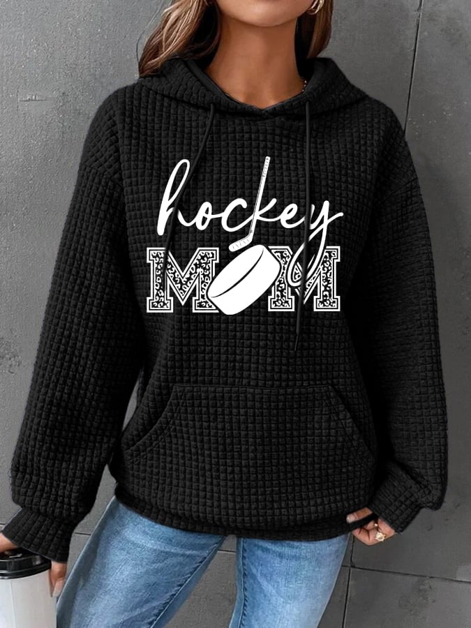 Women's Hockey Mom Print Casual Sweatshirt