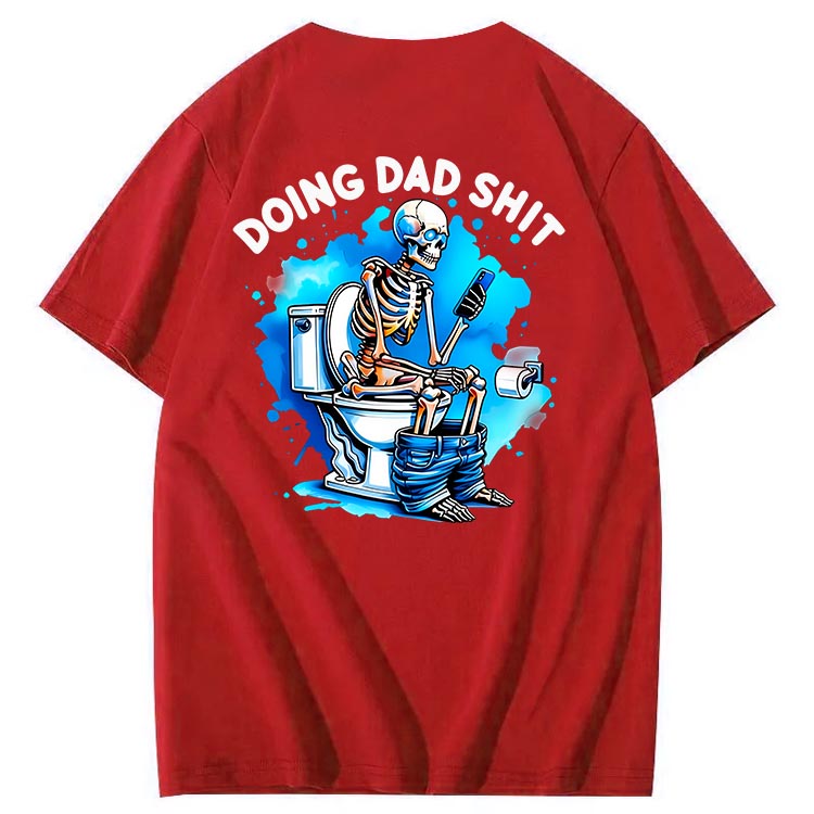 Doing Dad Shit Art Pattern Print T-Shirt