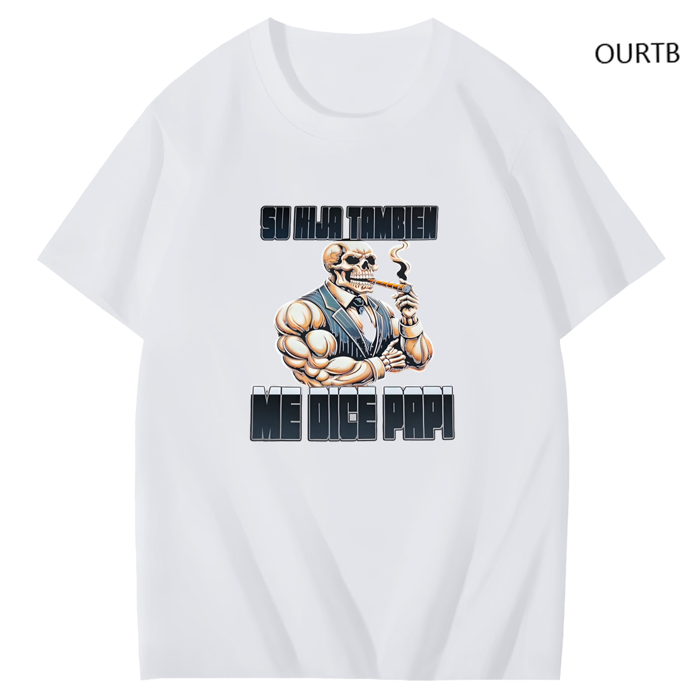 Su Hija Tambien Me Dice Papi Art Pattern Print T-Shirt