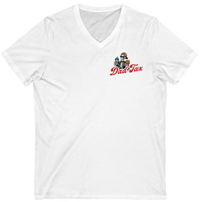 Dad Tax Pattern Print 100%Cotton V Neck T-Shirt