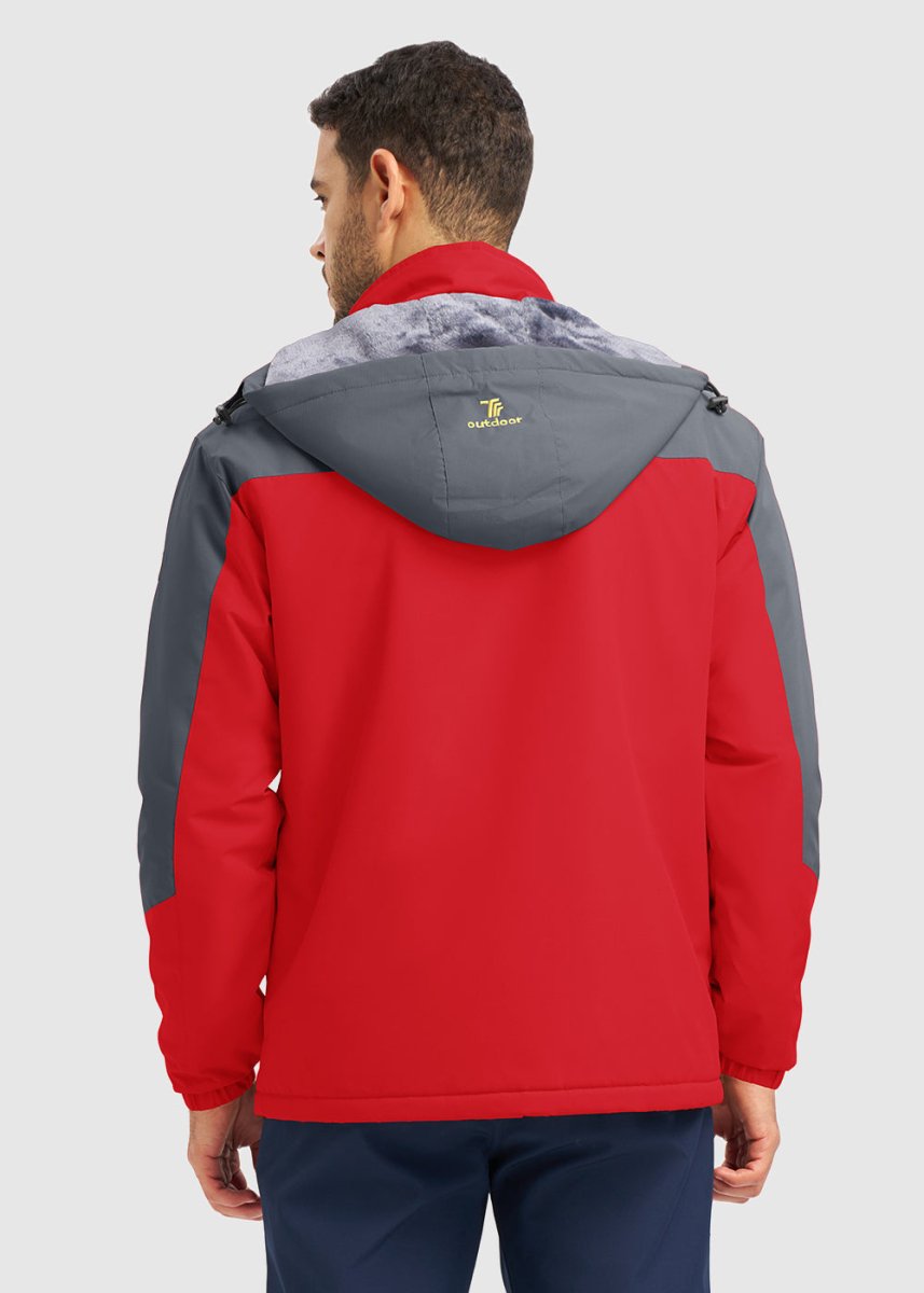 Men's Water Resistant Skiing Windbreaker Hooded Jacket