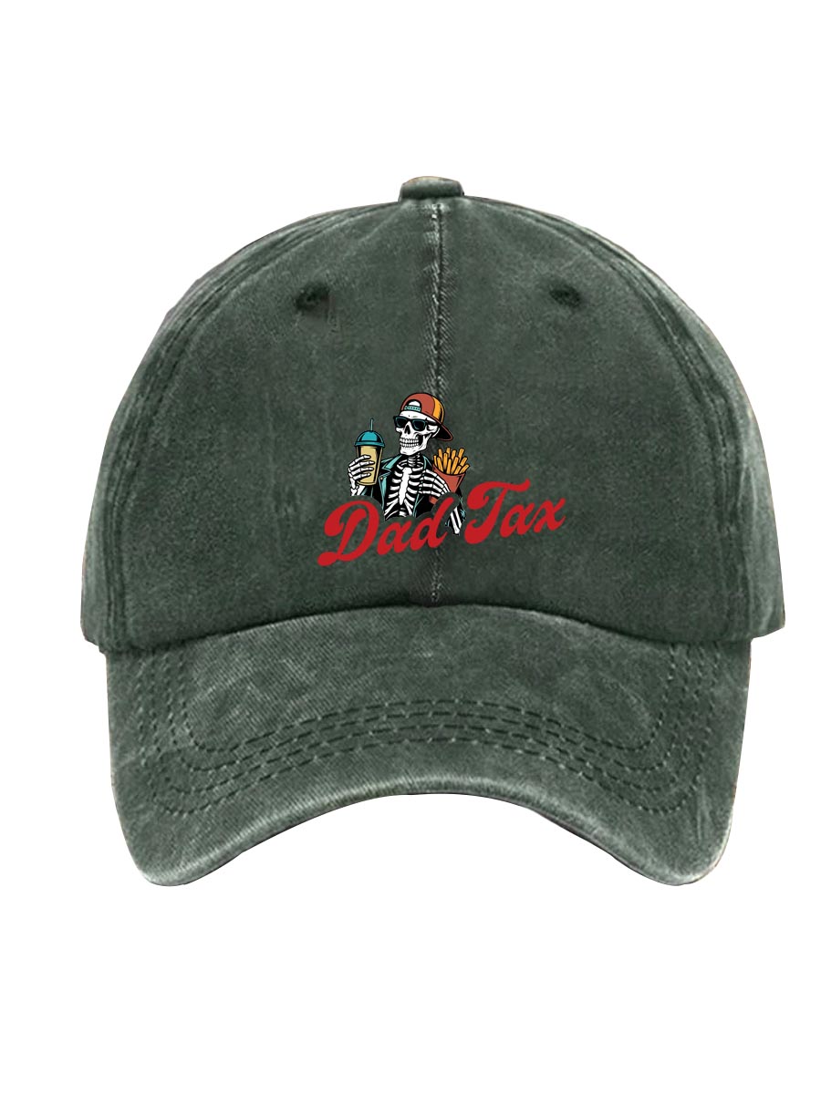 Dad Tax Pattern Washed And Distressed Hats