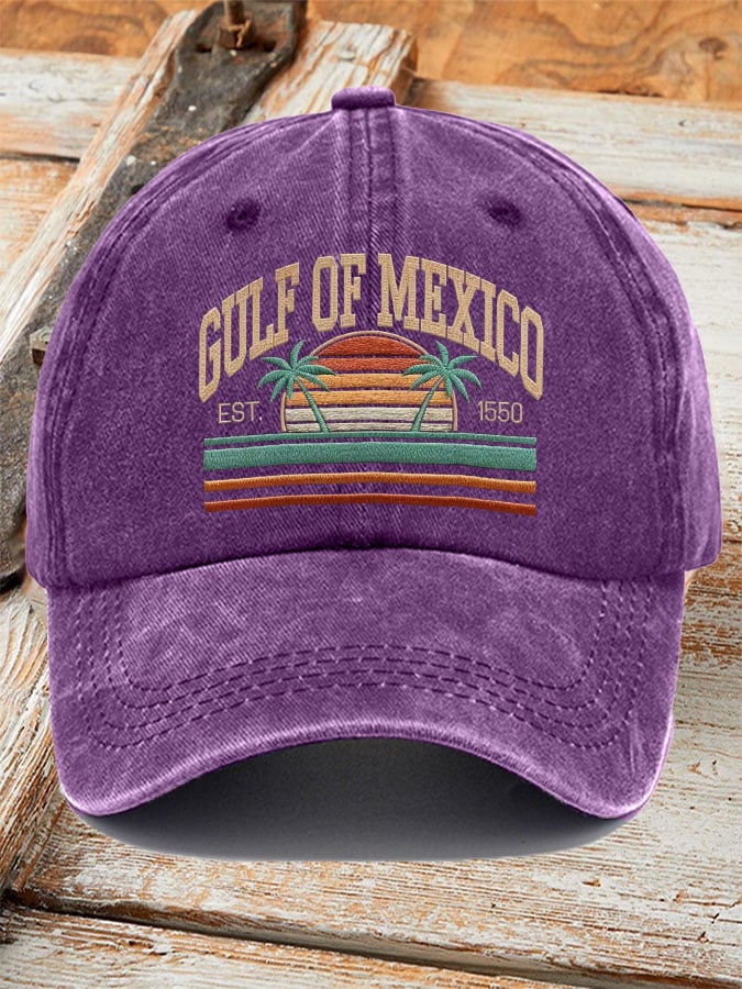 Gulf Of Mexico Printed Baseball Cap