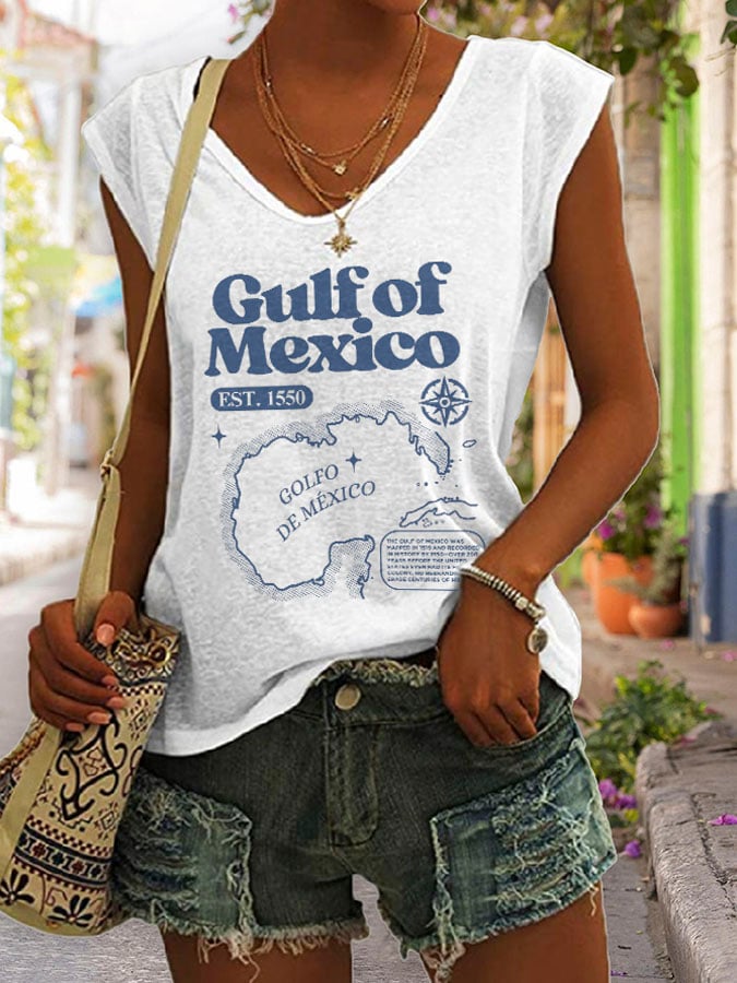 Women's Gulf Of Mexico Print Tank Top