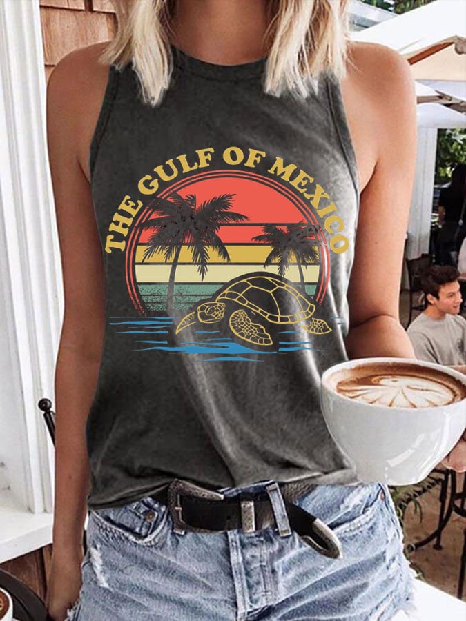 Women's Gulf Of Mexico Print Transfer Casual Vest