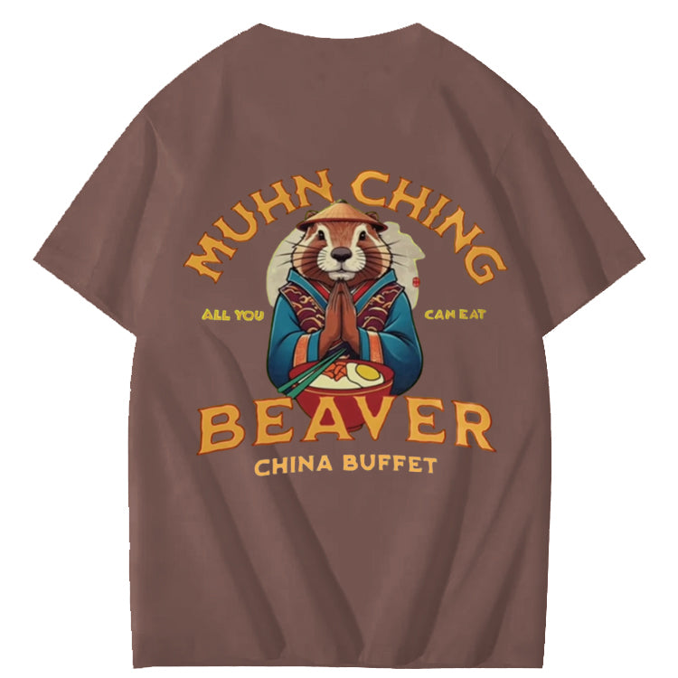 MUHN CHING BEAVER CHINA BUFFET T SHIRT