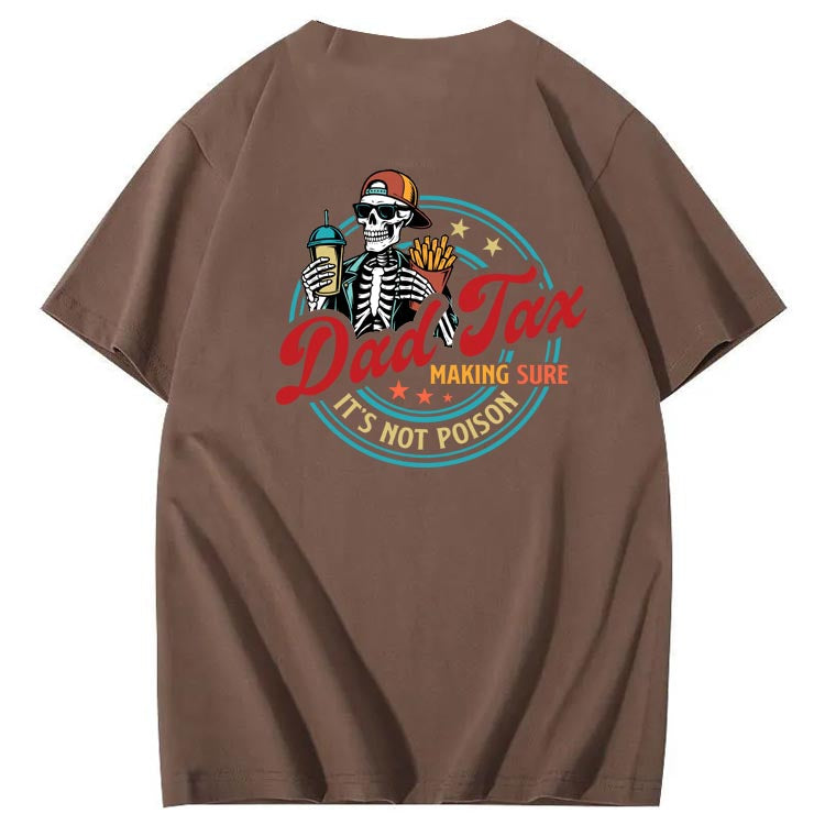 Dad Tax Pattern Print Cotton T-Shirt