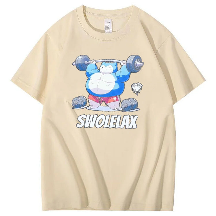 Swolelax Pattern Print Crew Neck T-Shirt