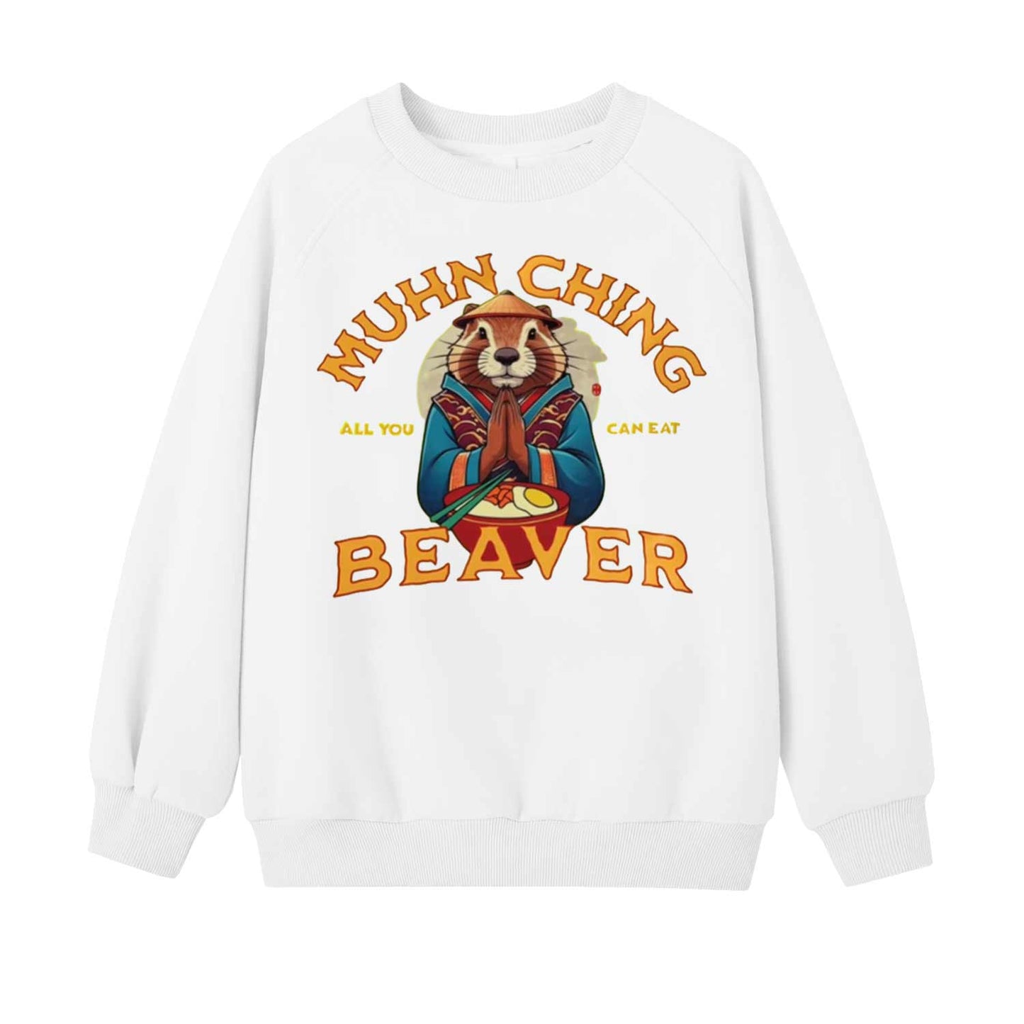 Muhn Ching Beaver Art Pattern Print Sweatshirt