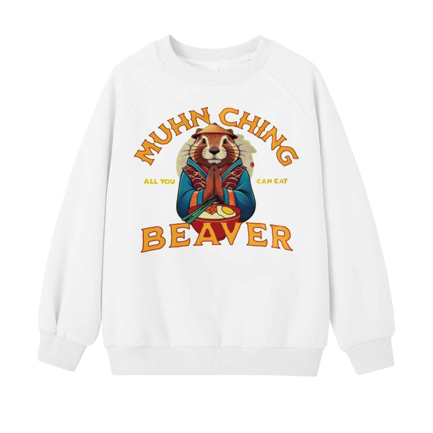 Muhn Ching Beaver Art Pattern Print Sweatshirt
