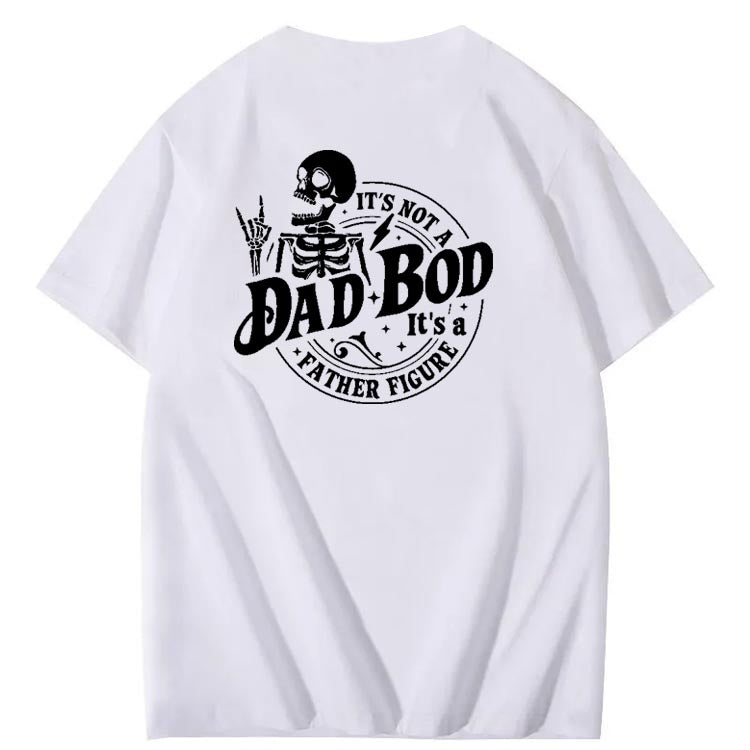 Dad Boo Pattern Print 100%Cotton T-Shirt