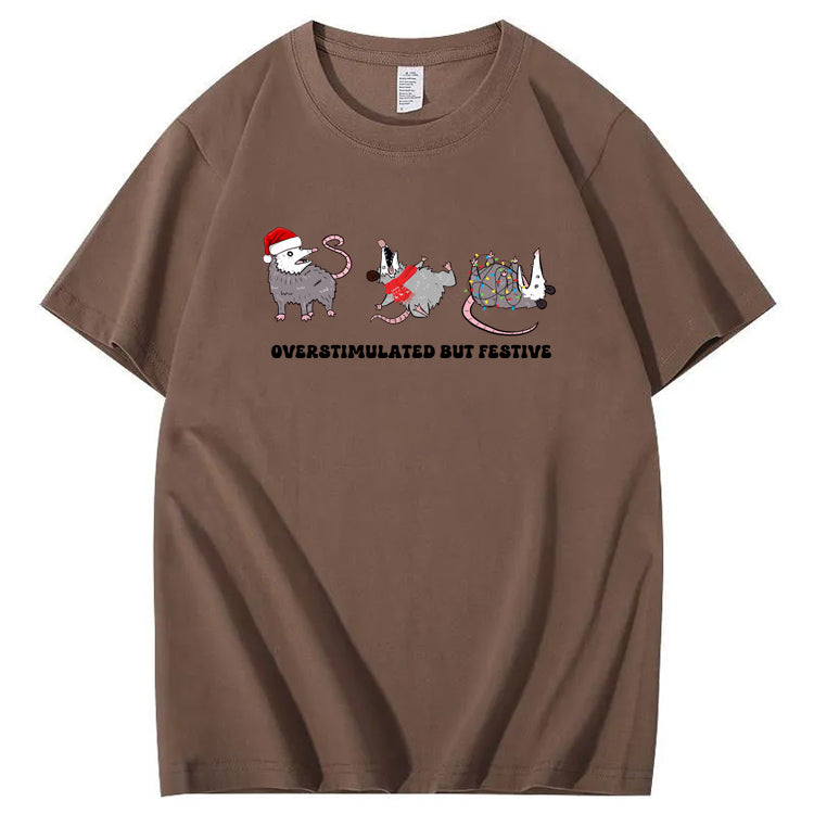 Overstimulated Festive Pattern  100% Cotton T-Shirt