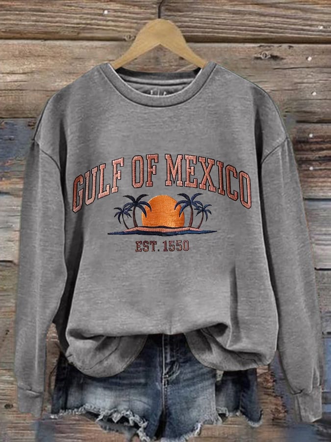 Women'S Gulf Of Mexico Print Sweatshirt