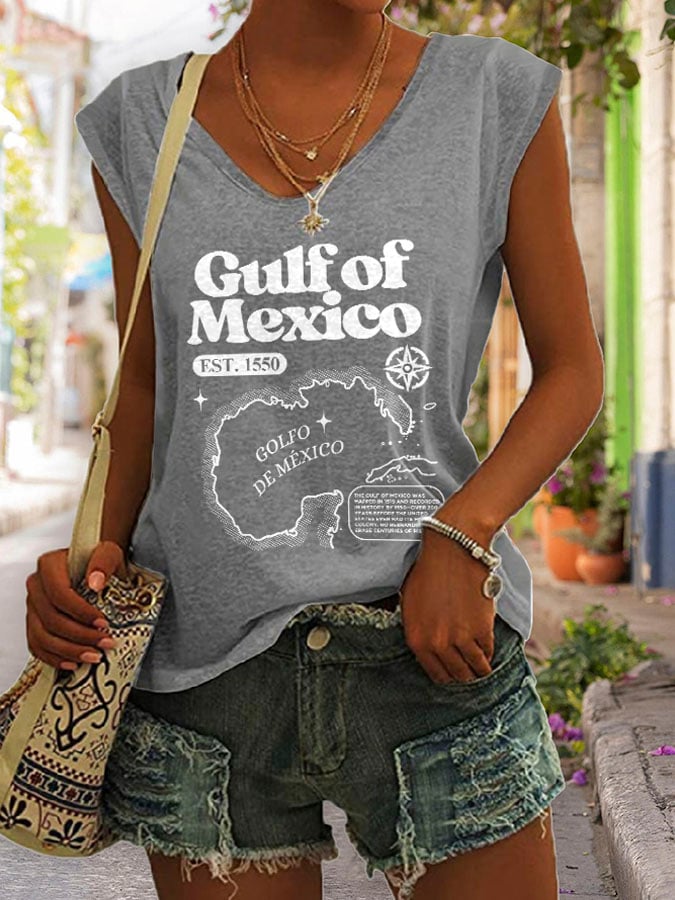 Women's Gulf Of Mexico Print Tank Top