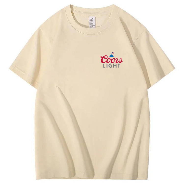 Funny Dogs And American Flag Pattern Print T-Shirt