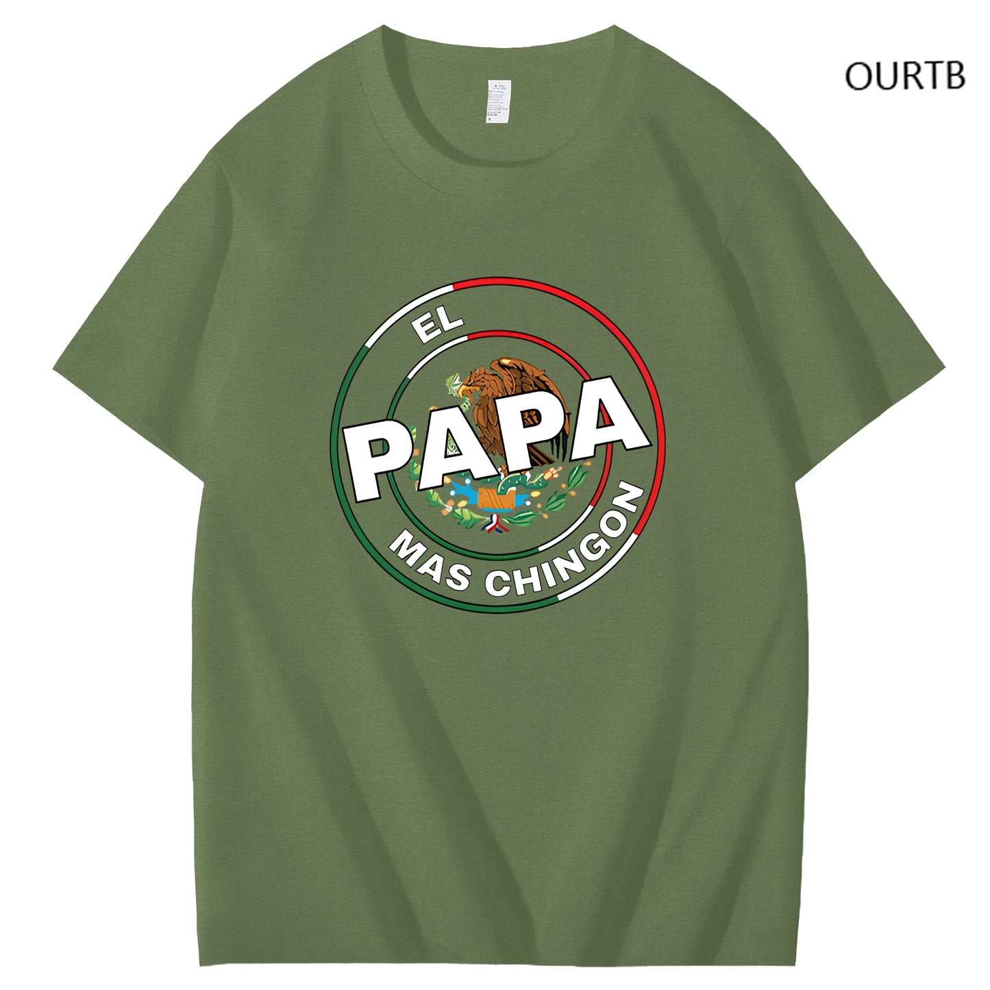 El Papa Mas Chingon Funny Art Pattern Print T-Shirt