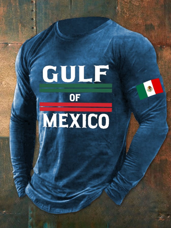 Men's Gulf Of Mexico Print Long Sleeve T-Shirt