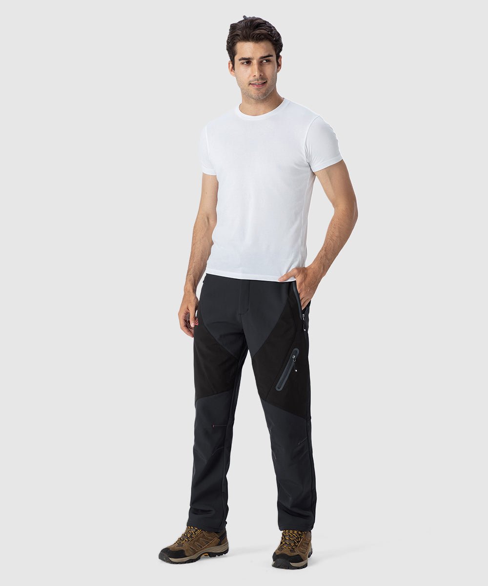 Men's Insulated Water Resistant Warm Fleece Lined Ski Pants