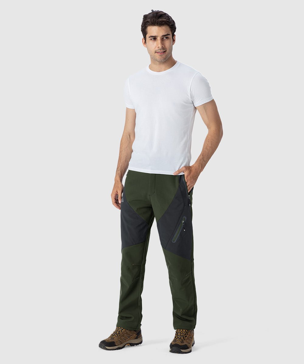 Men's Insulated Water Resistant Warm Fleece Lined Ski Pants