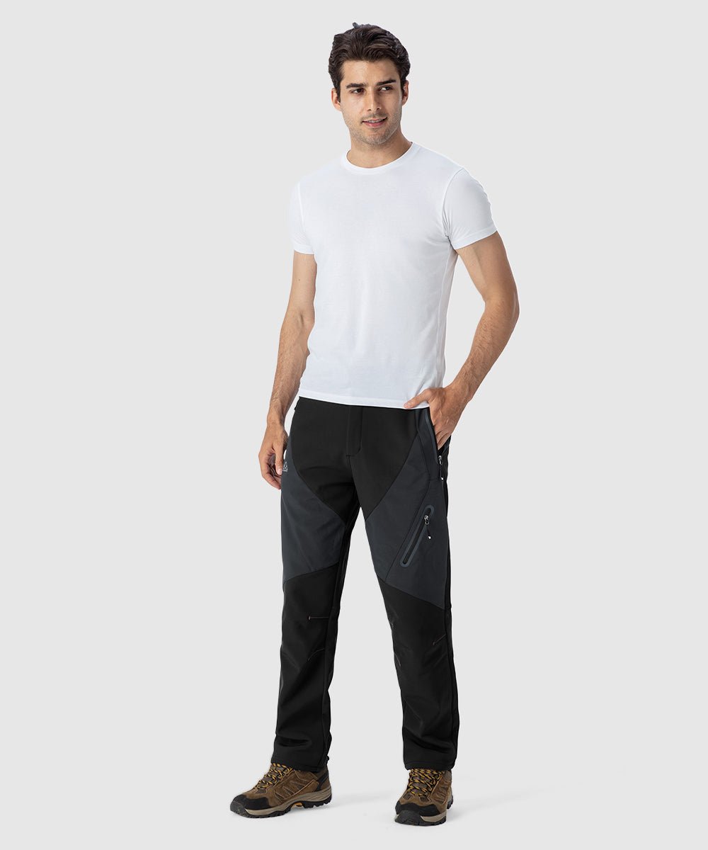 Men's Insulated Water Resistant Warm Fleece Lined Ski Pants