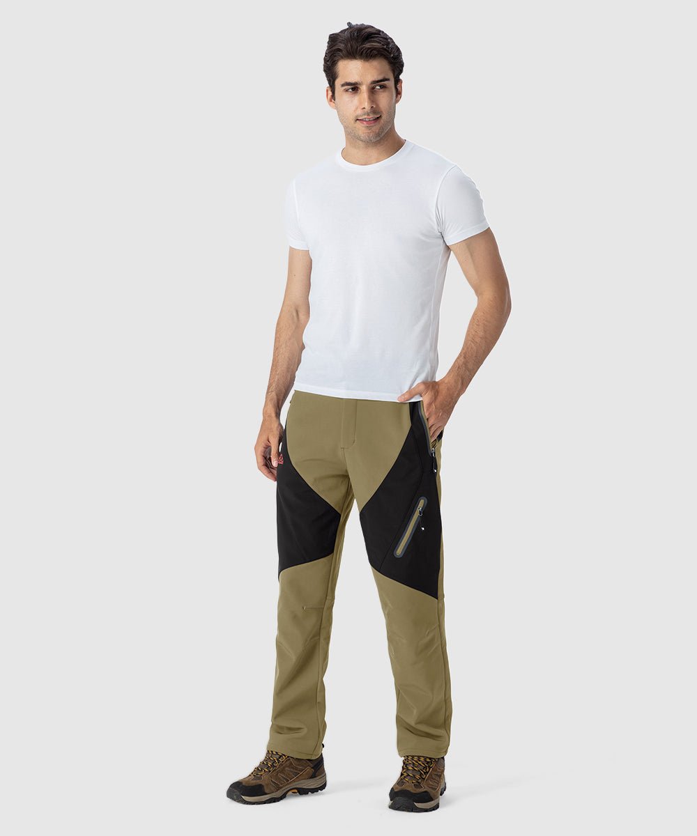 Men's Insulated Water Resistant Warm Fleece Lined Ski Pants