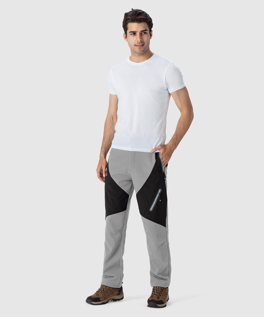 Men's Insulated Water Resistant Warm Fleece Lined Ski Pants