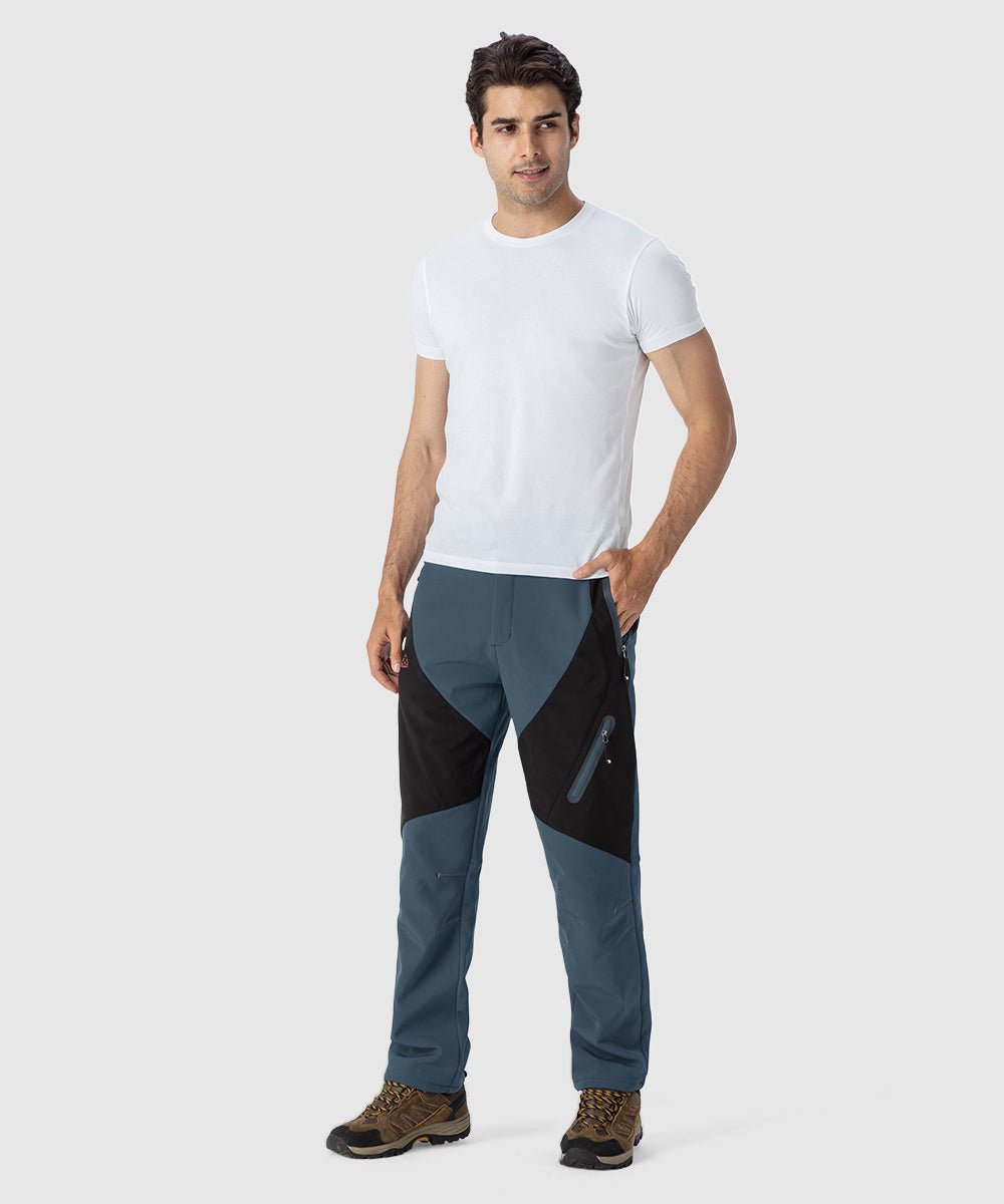 Men's Insulated Water Resistant Warm Fleece Lined Ski Pants