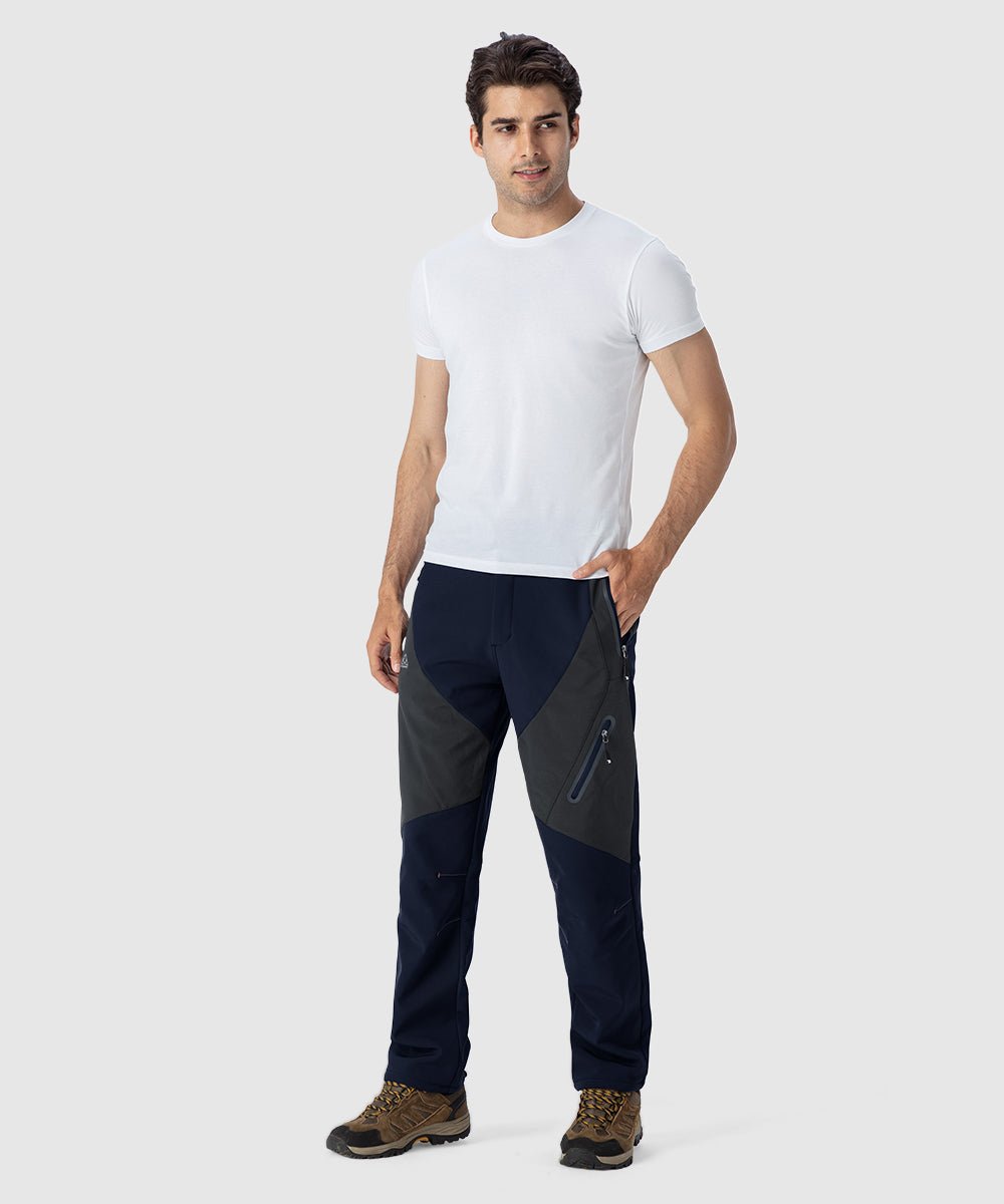 Men's Insulated Water Resistant Warm Fleece Lined Ski Pants