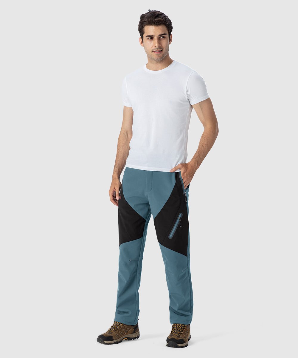 Men's Insulated Water Resistant Warm Fleece Lined Ski Pants