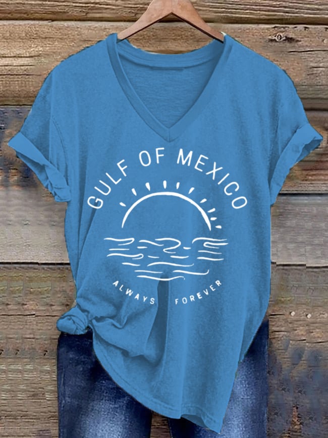 Women's Forever Gulf of Mexico Printed Short-Sleeved T-Shirt