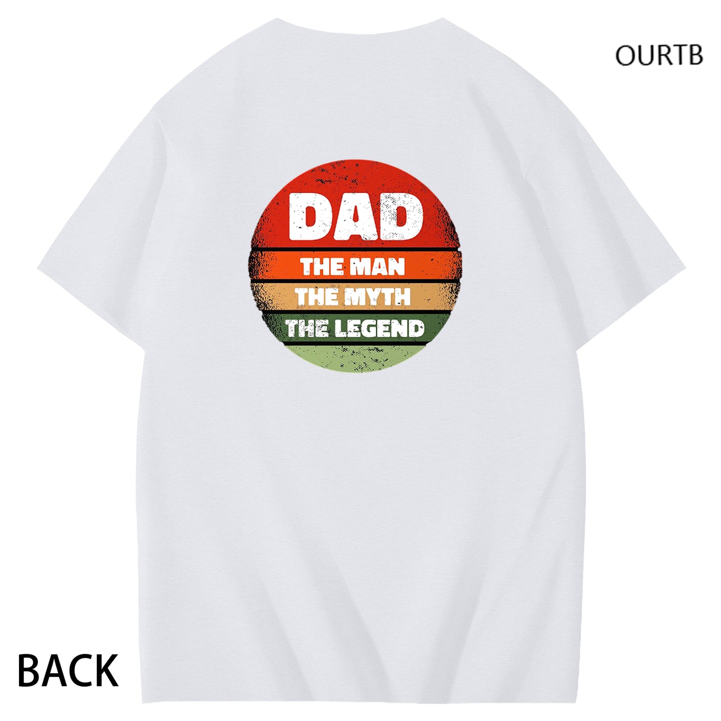 Dad The Man The Myth The Legend Funny Adult Couple Art Pattern Print T-Shirt