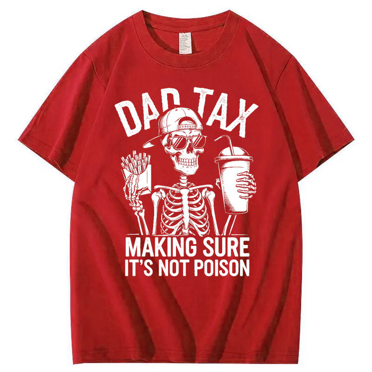 Cool Dad Tax Pattern Print 100%Cotton T-Shirt