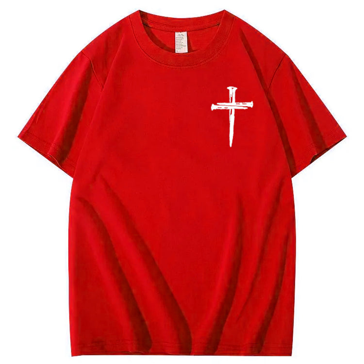 Bring Up My Past Jesus Pattern Print Crew Neck T-Shirt