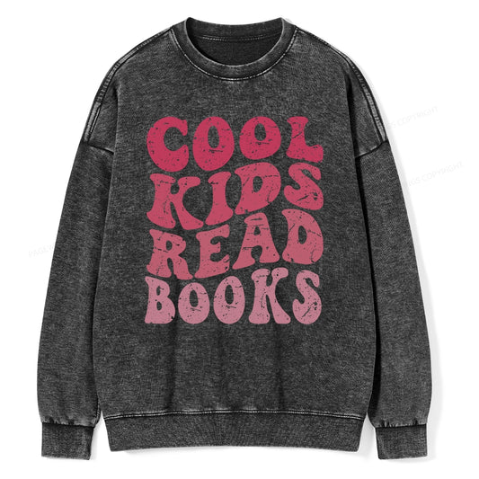 Pagewing Library Reader Book Nerd Unisex Washed Sweatshirt
