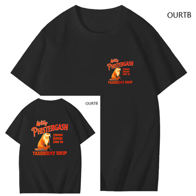 Willy Phistergash Stuffing Beavers Since'69 Taxidermy Shop Art Pattern Print T-Shirt