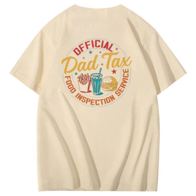 Official Dad Tax Pattern Print 100%Cotton T-Shirt