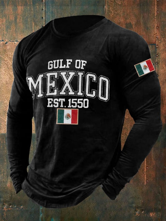 Men'S Retro Gulf of Mexico 1550 Print T-Shirt