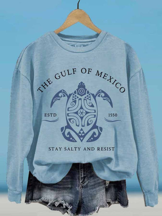 Women's Gulf Of Mexico Printed Sweatshirt