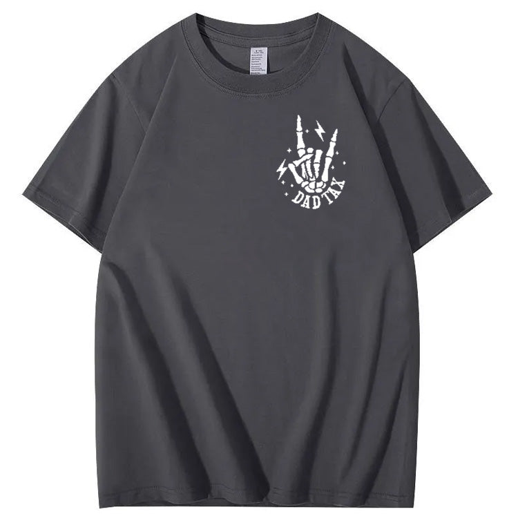 Funny Dad Tax Pattern Print 100% Cotton T-Shirt