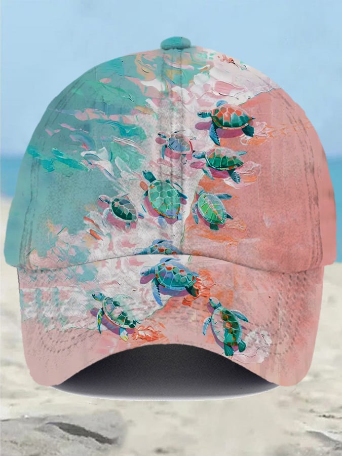 Women's Resort Turtle Print Hat