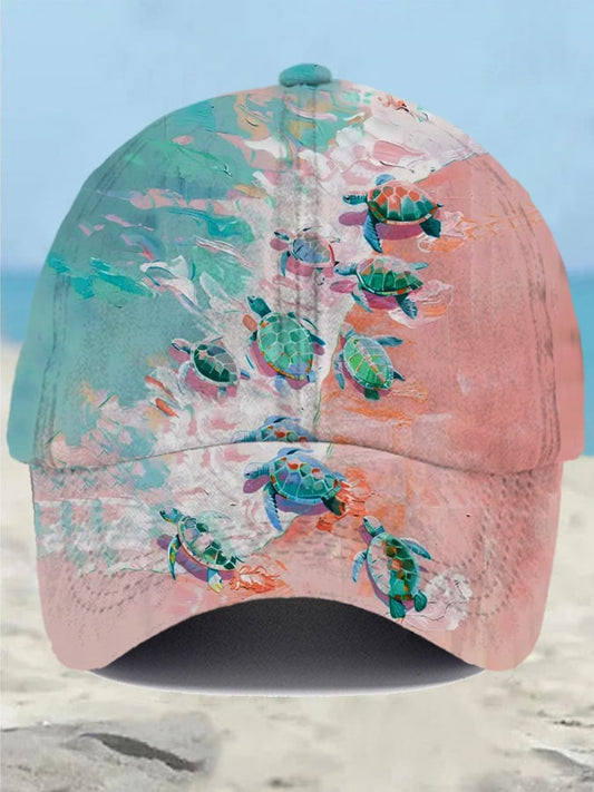 Women's Resort Turtle Print Hat