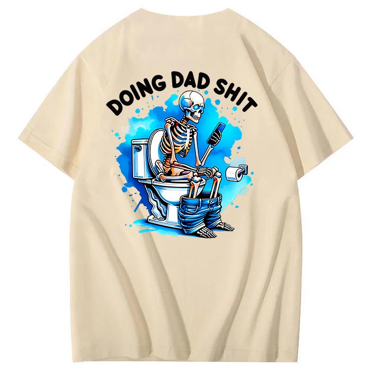 Doing Dad Shit Art Pattern Print T-Shirt